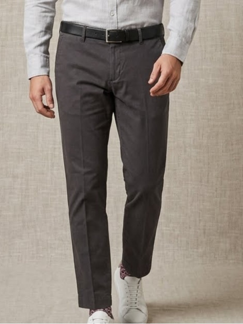 Ted Baker Charcoal Chino Pants - Classic Straight Fit